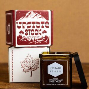 Upstate Stock Candle, The Woods of Onondaga County, NIB, Made in Brooklyn, NY
